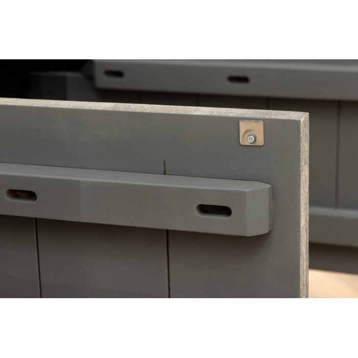 Buffet 170 cm 4 portes bois massif manguier fumé gris – Collection SÖREN