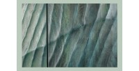 Buffet LUMBER 180 cm – Bois sculpté turquoise et doré, style design contemporain