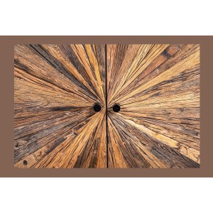 Buffet RAOKA 180 cm en bois massif de manguier et teck – Motif solaire sculpté