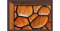 Buffet TERRAKAN 180 cm – Bois Massif de Manguier Marron – Façade Sculptée 3D