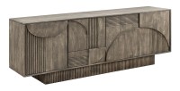 Buffet 170 cm 4 portes bois massif manguier fumé gris – Collection SÖREN