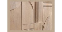 Buffet ORINO 170 cm – Bois massif de manguier blanchi – Style Art Déco 