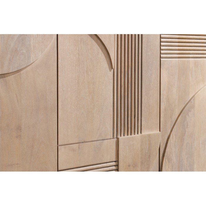 Buffet ORINO 170 cm – Bois massif de manguier blanchi – Style Art Déco 