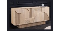 Buffet ORINO 170 cm – Bois massif de manguier blanchi – Style Art Déco 