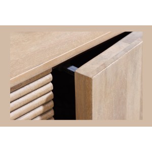 Buffet ORINO 170 cm – Bois massif de manguier blanchi – Style Art Déco 