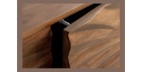 Buffet SYRMA 175 cm – Bois massif d’acacia sculpté – Design 3D dynamique