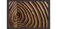 Buffet ZENWOOD 180 cm – Bois massif sculpté cercles concentriques – 4 portes