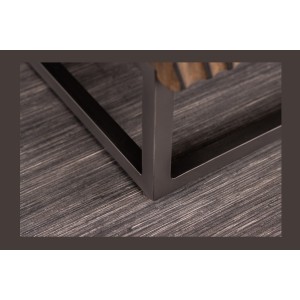 Buffet ZENWOOD 180 cm – Bois massif sculpté cercles concentriques – 4 portes