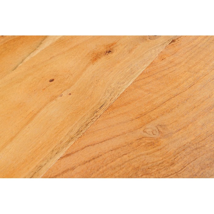 Buffet ARAVIS 145 cm – Bois massif acacia clair sculpté – 2 portes et 3 tiroirs