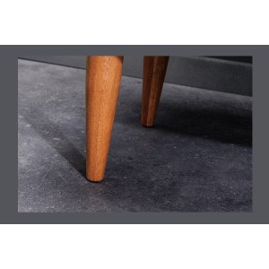 Buffet ARAVIS 145 cm – Bois massif acacia clair sculpté – 2 portes et 3 tiroirs