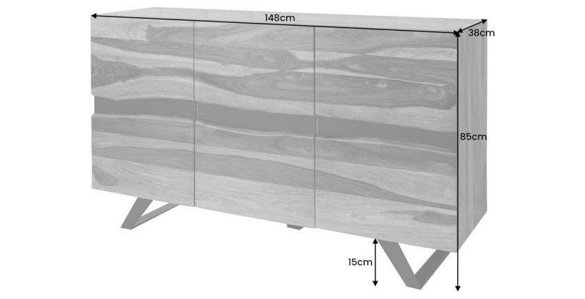 Set WILLIAM Badezimmermöbel – Dunkelgrau und Weiß – 64x191x34 cm