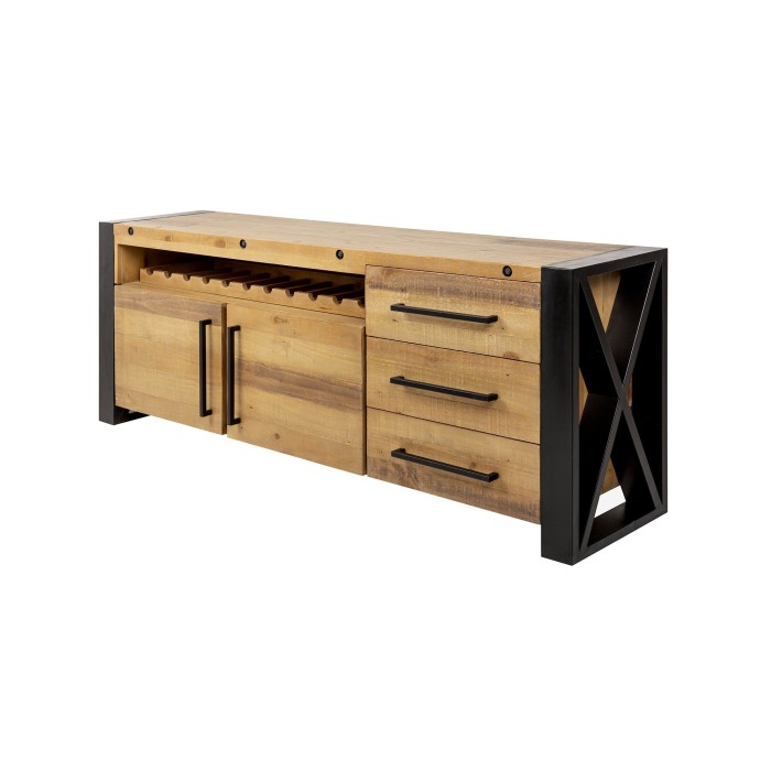 Badkamermeubelset WILLIAM - Donkergrijs en wit - 164x191x34 cm - Met LED