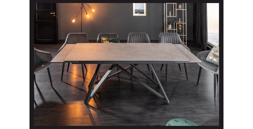 Zoom sur le système d'extension de la table LIXOR grise