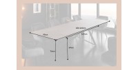 Table LIXOR grise extensible dimensions