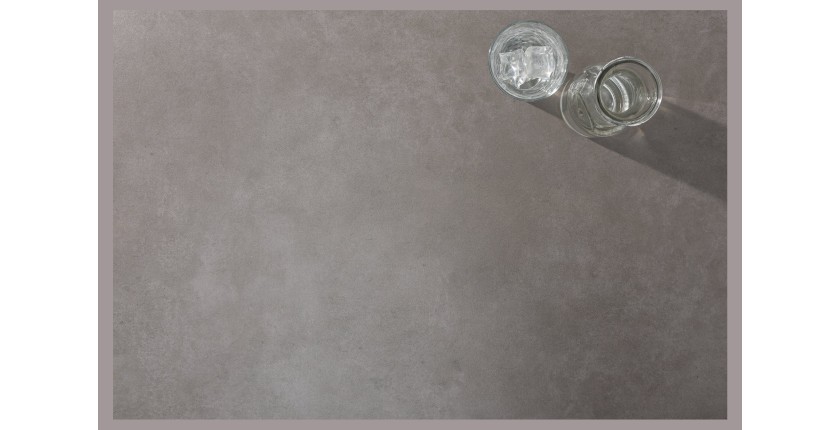 Table de salle à manger OBLIKA – Extensible 180 à 230 cm – Céramique grise anthracite et métal