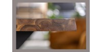 Zoom sur le bord du plateau de la table NALKO 200cm