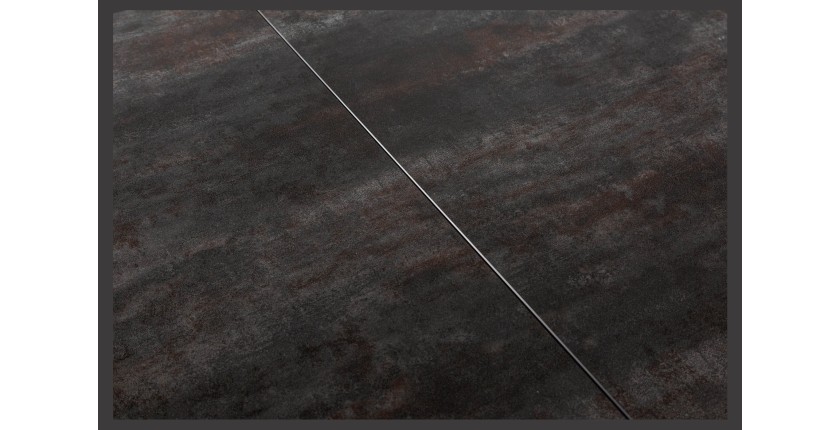 Table de salle à manger STELIX – Extensible 180 à 260 cm – Structure métal et plateau en verre trempé et céramique