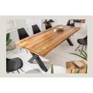 Table LODEN pieds en X 240cm vu de haut
