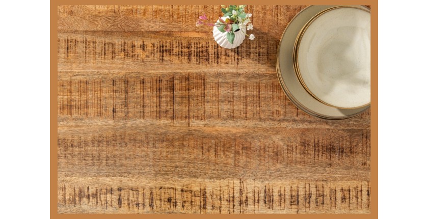 Zoom sur la texture du plateau de la table LODEN 240cm