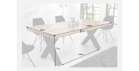 Table LODEN pieds en X 200cm dimensions