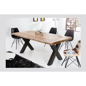 Table LODEN pieds en X 200cm vu sous un autre angle