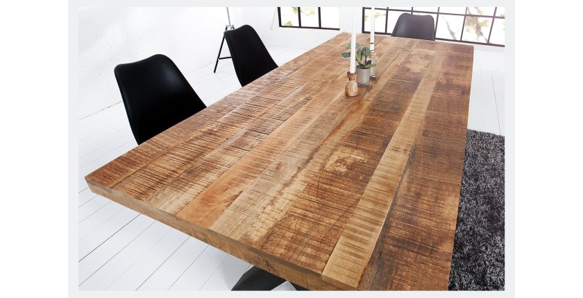 Table LODEN pieds en X 200cm vu de haut