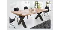 Table LODEN pieds en X 200cm décor 3D