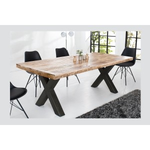Table LODEN pieds en X 200cm décor 3D