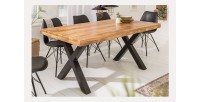 Table LODEN pieds en X 160cm décor 3D