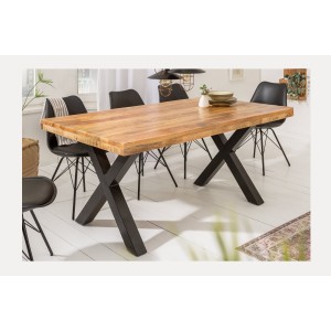 Table LODEN pieds en X 160cm décor 3D