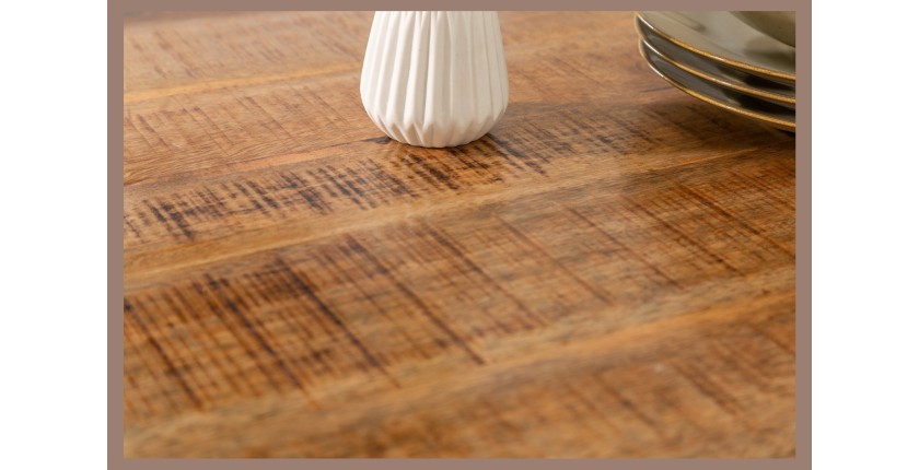 Zoom sur la texture du plateau de la table LODEN 160cm