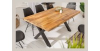 Table LODEN pieds en X 160cm vu de haut