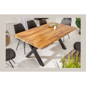 Table LODEN pieds en X 160cm vu de haut