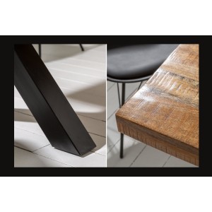 Zoom sur les détails de la table LODEN 160cm