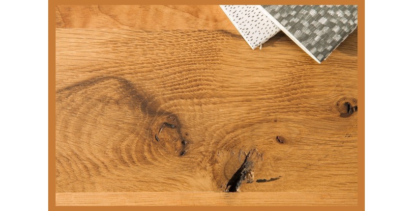 Zoom sur la texture du plateau de la table CHRIS 200cm