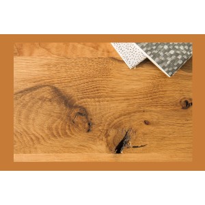 Zoom sur la texture du plateau de la table CHRIS 200cm