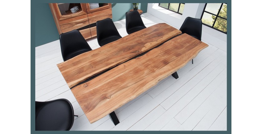 Table ORKAN 200cm vu de côté et de haut