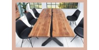 Table ORKAN 200cm vu d'un bout de la table