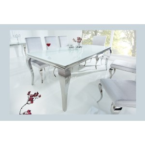 Table VELENA argenté 200cm vu de côté