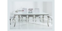 Table VELENA argenté 200cm vu de face