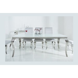 Table VELENA argenté 200cm vu de face