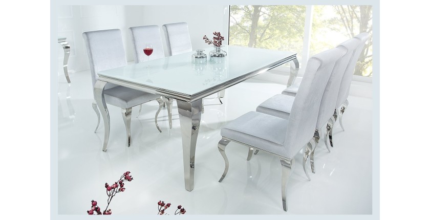 Table VELENA argenté 200cm vu sous un autre angle
