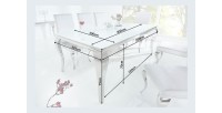 Table VELENA argenté 200cm dimensions