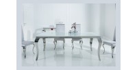 Table VELENA argenté 180cm vu de face