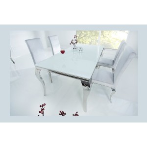Table VELENA argenté 180cm vu sous un autre angle