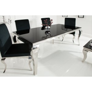 Table VELENA avec plateau noir décor 3D