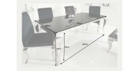 Table VELENA avec plateau noir dimensions
