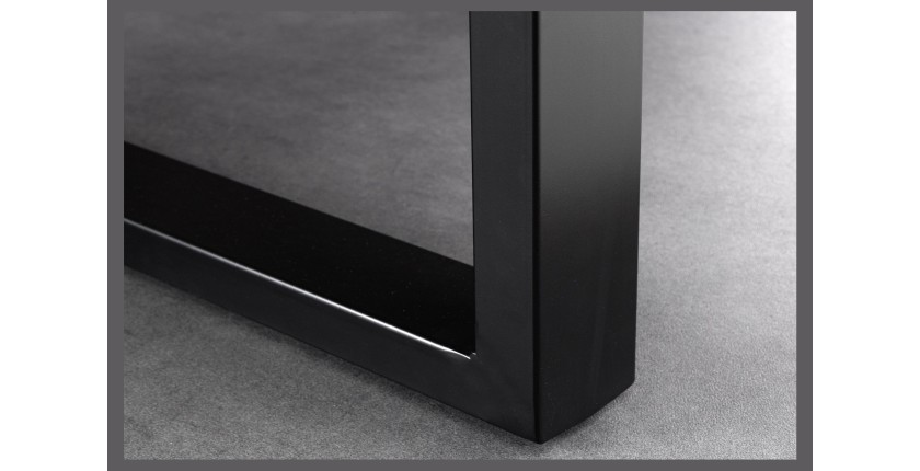 Zoom sur les détails du pieds en U de la table ARKAYA 200cm