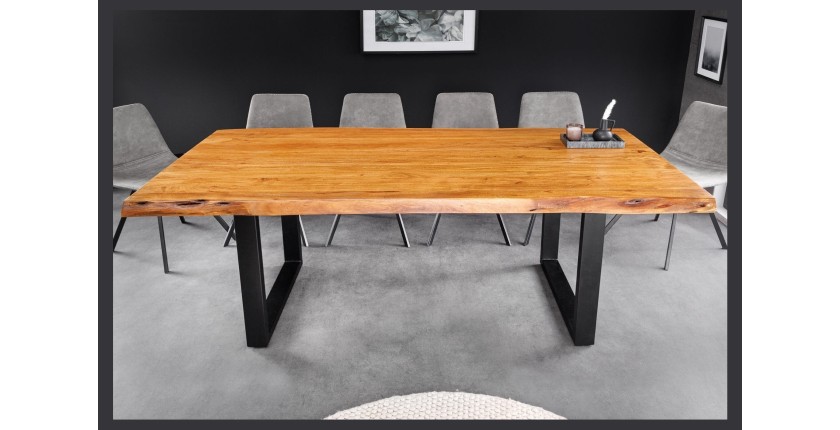 Table ARKAYA 200cm pieds en U décor 3D