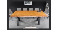 Table ARKAYA pieds en X 200cm décor 3D
